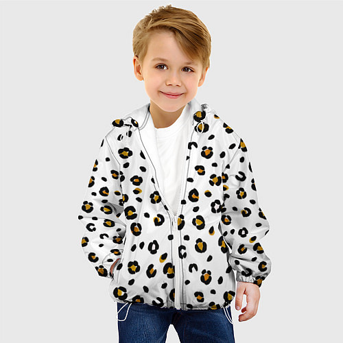 Детская куртка Пятна леопарда leopard spots / 3D-Белый – фото 4