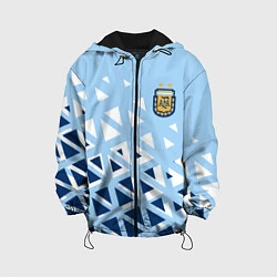 Куртка с капюшоном детская Сборная Аргентины футбол, цвет: 3D-черный