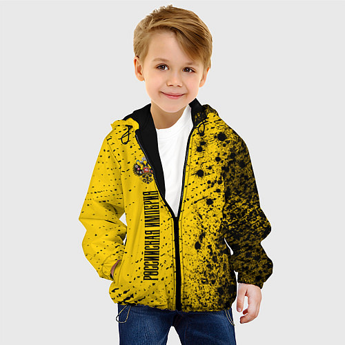 Детская куртка RUSSIAN EMPIRE - ГЕРБ - Арт / 3D-Черный – фото 4