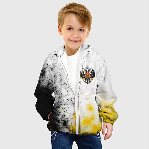 Детская куртка RUSSIAN EMPIRE - ГЕРБ Краска / 3D-Белый – фото 4