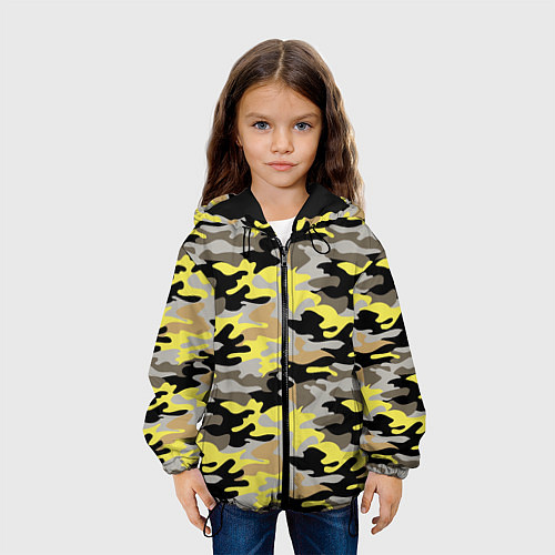 Детская куртка Желтый, Черный, Серый, Модный камуфляж / 3D-Черный – фото 3