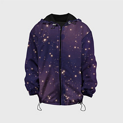 Куртка с капюшоном детская Звездное ночное небо Галактика Космос, цвет: 3D-черный