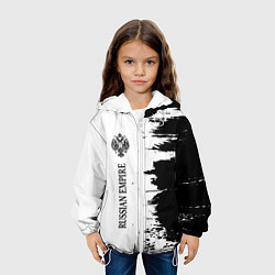 Куртка с капюшоном детская РОССИЙСКАЯ ИМПЕРИЯ - ГЕРБ Краски, цвет: 3D-белый — фото 2