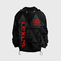 Куртка с капюшоном детская LEXUS ЛЕКСУС ТРЕУГОЛЬНИКИ, цвет: 3D-черный