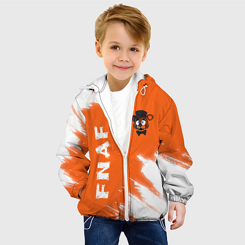 Детская куртка ФНАФ - ФРЕДДИ - Краска / 3D-Белый – фото 4