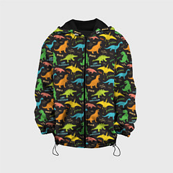 Детская куртка Разноцветные Динозавры