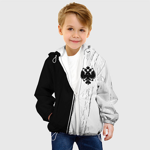 Детская куртка RUSSIAN EMPIRE - ГЕРБ Краски / 3D-Белый – фото 4