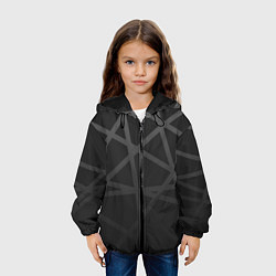 Куртка с капюшоном детская ГЕОМЕТРИЧЕСКИЙ ПАТТЕРН ЧЕРНЫЙ, цвет: 3D-черный — фото 2