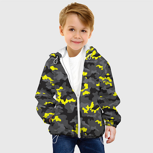Детская куртка Камуфляж Серо-Чёрный / 3D-Белый – фото 4