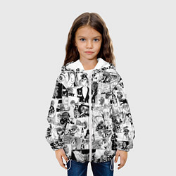 Куртка с капюшоном детская Dororo pattern, цвет: 3D-белый — фото 2