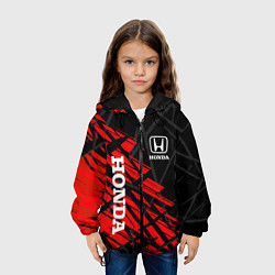 Куртка с капюшоном детская HONDA ХОНДА СОВРЕМЕННЫЙ, цвет: 3D-черный — фото 2