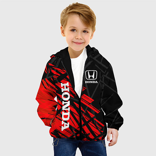 Детская куртка HONDA ХОНДА СОВРЕМЕННЫЙ / 3D-Черный – фото 4