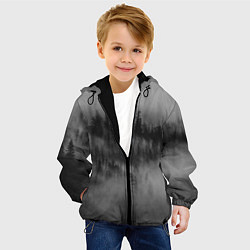 Куртка с капюшоном детская Туманный лес - природа, цвет: 3D-черный — фото 2