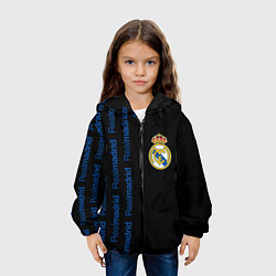 Куртка с капюшоном детская REAL MADRID Разводы, цвет: 3D-черный — фото 2