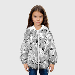 Куртка с капюшоном детская Реинкарнация безработного паттерн, цвет: 3D-белый — фото 2