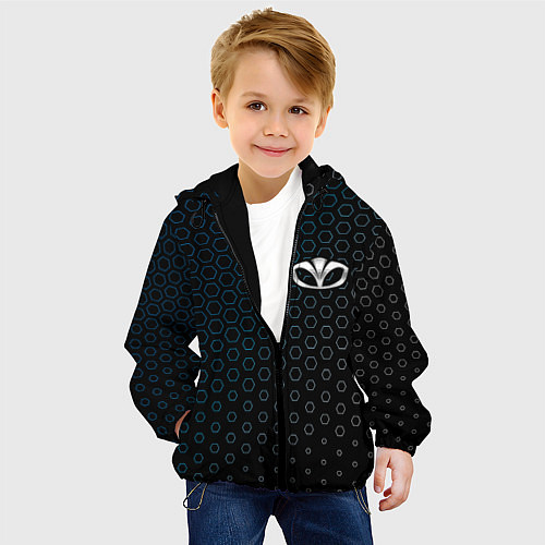 Детская куртка ДЭУ - Соты / 3D-Черный – фото 4