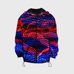 Куртка с капюшоном детская Neon vanguard pattern 2022, цвет: 3D-черный