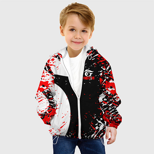 Детская куртка Free Fire брызги / 3D-Белый – фото 4