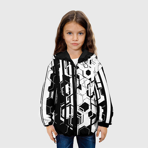 Детская куртка Шесть граней / 3D-Черный – фото 3