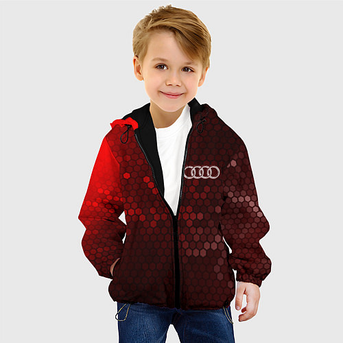 Детская куртка AUDI Соты / 3D-Черный – фото 4