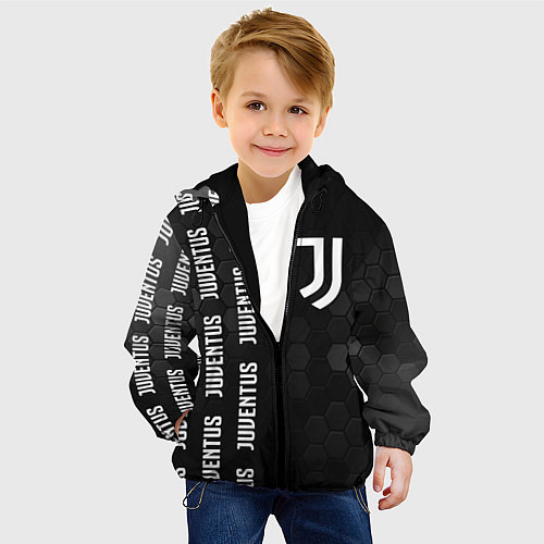 Детская куртка ЮВЕНТУС Соты / 3D-Черный – фото 4