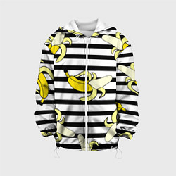 Куртка с капюшоном детская Banana pattern Summer, цвет: 3D-белый