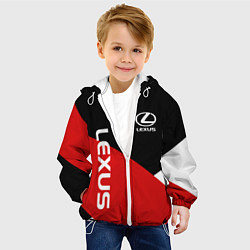 Куртка с капюшоном детская LEXUS ЛЕКСУС ТРИ ЦВЕТА, цвет: 3D-белый — фото 2