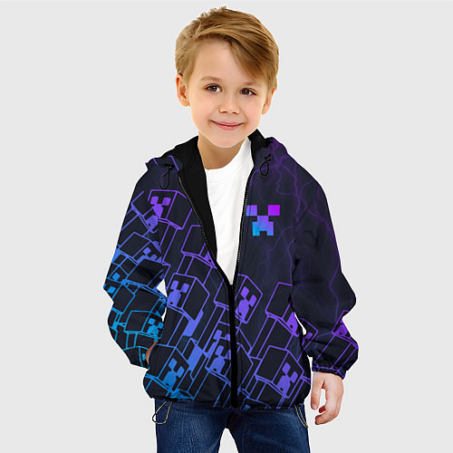 Детская куртка Minecraft CREEPER NEON / 3D-Черный – фото 4