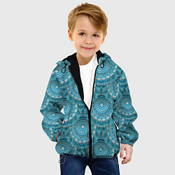 Куртка с капюшоном детская Круговые узоры, цвет: 3D-черный — фото 2