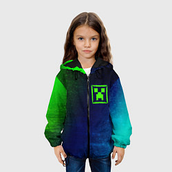 Куртка с капюшоном детская MINECRAFT Глитч, цвет: 3D-черный — фото 2