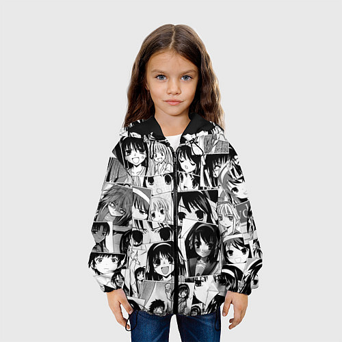 Детская куртка Харухи Судзумия паттерн / 3D-Черный – фото 3