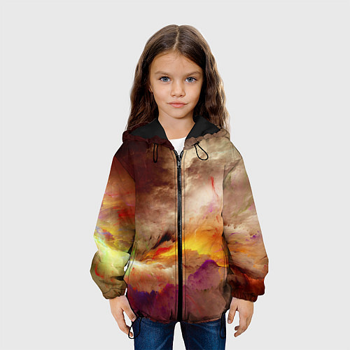 Детская куртка Красочная пасмурность / 3D-Черный – фото 3