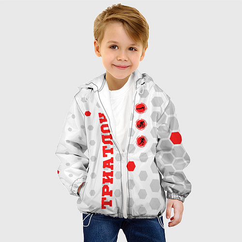Детская куртка ТРИАТЛОН - ТРОЕБОРЬЕ / 3D-Белый – фото 4