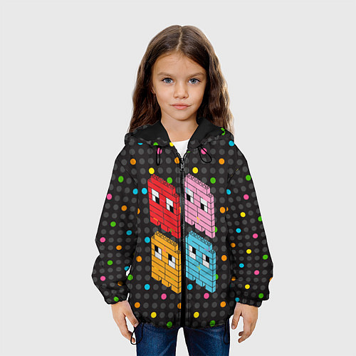 Детская куртка Pac-man пиксели / 3D-Черный – фото 3