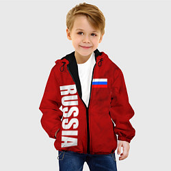 Куртка с капюшоном детская RUSSIA - RED EDITION - SPORTWEAR, цвет: 3D-черный — фото 2