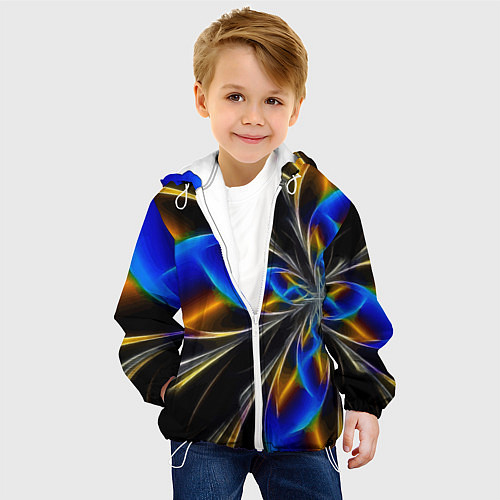 Детская куртка Neon vanguard pattern Fashion 2023 / 3D-Белый – фото 4