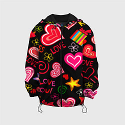 Куртка с капюшоном детская Я ЛЮБЛЮ ТЕБЯ РОДНАЯ!, цвет: 3D-черный