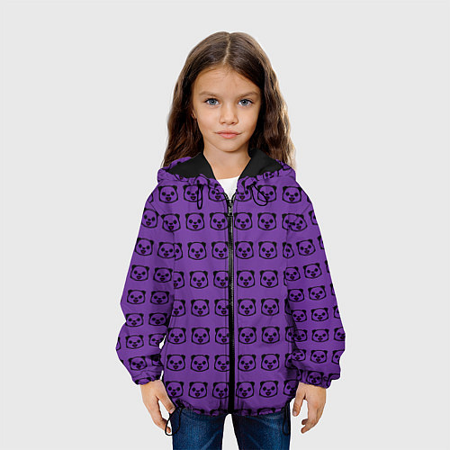 Детская куртка Purple Panda / 3D-Черный – фото 3