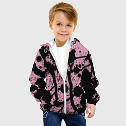 Куртка с капюшоном детская Кляксы Авангард Узор Blots Vanguard Pattern, цвет: 3D-белый — фото 2