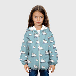 Куртка с капюшоном детская Котик обжорик, цвет: 3D-белый — фото 2