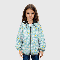 Куртка с капюшоном детская Ромашковое поле, цвет: 3D-черный — фото 2
