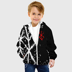 Куртка с капюшоном детская БЕРСЕРК - КЛЕЙМО ЖЕРТВЫ, цвет: 3D-белый — фото 2