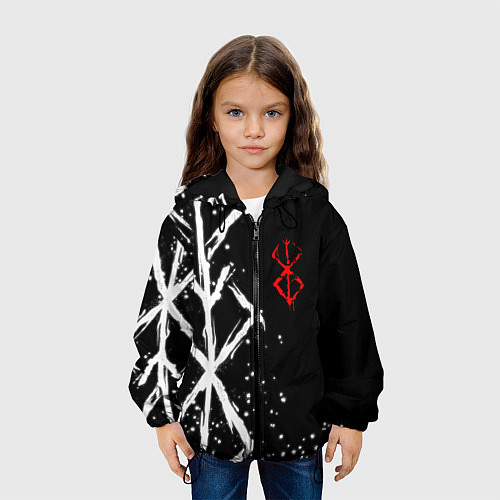 Детская куртка БЕРСЕРК - КЛЕЙМО ЖЕРТВЫ / 3D-Черный – фото 3
