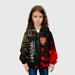 Куртка с капюшоном детская АРСЕНАЛ Arsenal Pro Football Краска, цвет: 3D-черный — фото 2