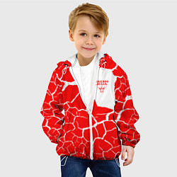 Куртка с капюшоном детская CHICAGO BULLS ЧИКАГО БУЛЛС ТРЕЩИНЫ, цвет: 3D-белый — фото 2
