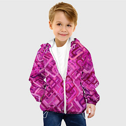 Куртка с капюшоном детская КВАДРАТНЫЕ КОЛЬЦА, цвет: 3D-белый — фото 2