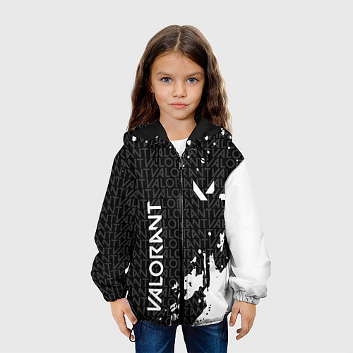 Детская куртка Valorant - Паттерн надписи / 3D-Черный – фото 3