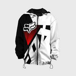 Куртка с капюшоном детская FOX RACING - ФОКС ЧЕРНЫЙ И БЕЛЫЙ, цвет: 3D-черный