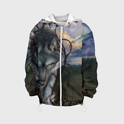 Куртка с капюшоном детская IN COLD wolf without logo, цвет: 3D-белый