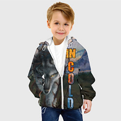 Куртка с капюшоном детская IN COLD wolf with logo, цвет: 3D-белый — фото 2